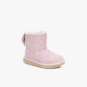 Ugg Mini Bailey Bow II Starry Lite Kids Classic Boots Pink (6741FXNWS)